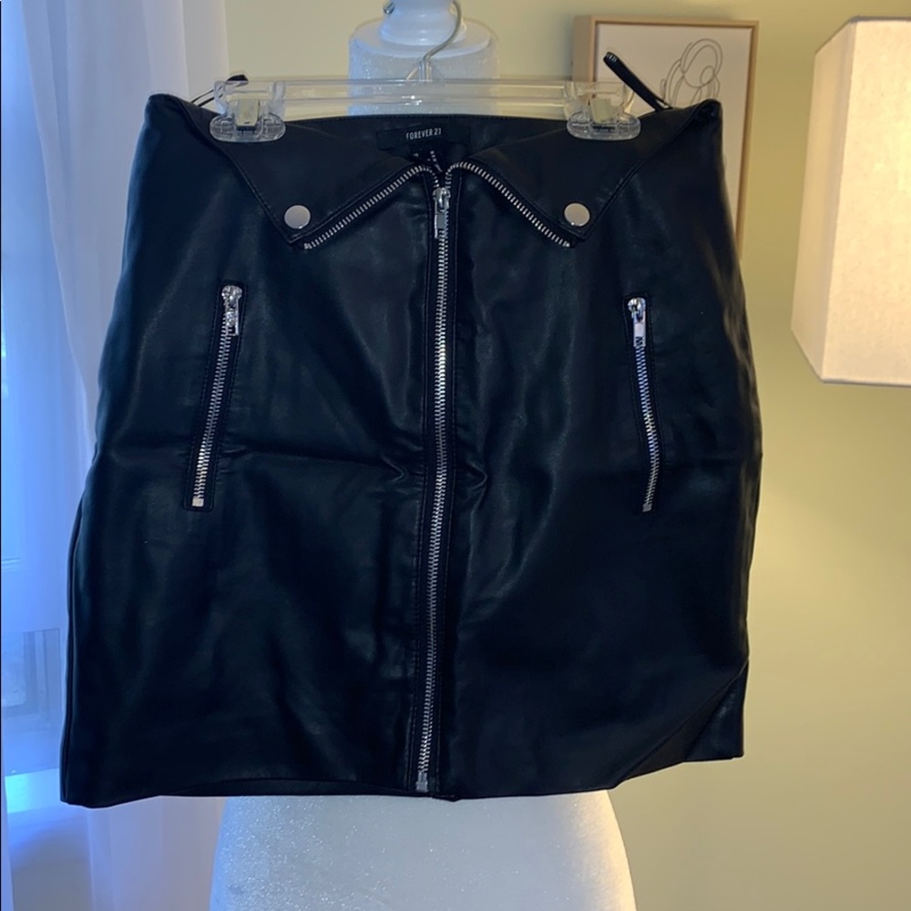 Faux Leather Mini Skirt